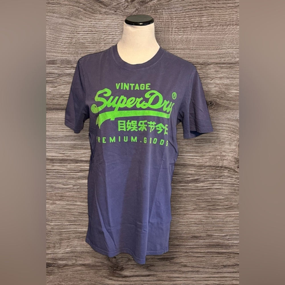 Superdry Vintage Logo Neon T-Shirt "Frontier Blue"